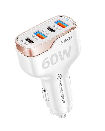 60W USB C Fast Car Charger